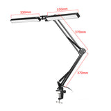 USB Powered Dual-Head LED Desk Lamp with Adjustable Clamp Base Dimmable Night Light for Study Reading Working
