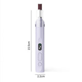 Rechargeable Electric Manicure and Pedicure Kit Cordless Nail Drill with LED Light for Natural/Acrylic Nails Purple