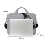 Crossbody Laptop Sleeve Padding Shoulder Carry Bags for 15.6 Inch Notebook Grey