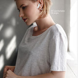 Bluetooth5.2  Headphones Wireless Sport Earbuds with Charging Case Beige