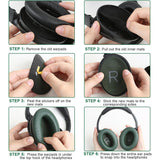 Pair of Replacement Ear Pads for Bose QC45 Headphone Ear Cushions Green