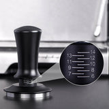 Adjustable Coffee Tamper with Scale Display for Espresso Machine Spring Loaded Hand Tamper