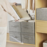 2Pcs Set Closet Organizers Clothing Bedding Toys Storage Boxes Grey