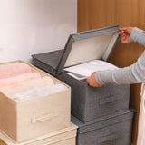 2Pcs Set Closet Organizers Clothing Bedding Toys Storage Boxes Grey