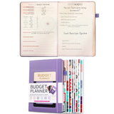 Monthly Budget Planner with Expense Tracker Notebook Undated Bill Organizer Account Book Purple