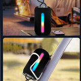Wireless Bluetooth Speaker with Built-in Mic Portable USB/TF Play Speaker for Travel Home Party Riding Black