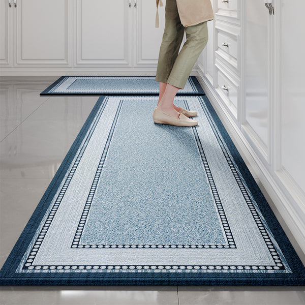 Rubber Backing Kitchen Mat Quick Obsorbed Floor Mat Home Decor Blue