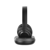 Wireless TV Headphones With Base Compatible with TVs with Optical/AUX/RAC Audio Outputs Bluetooth Over Ear TV Headset Black