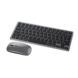 Slim Rechargeable Bluetooth Wireless Keyboard and Mouse Set Triple Mode Low Noise Portable for Multi-Device Use