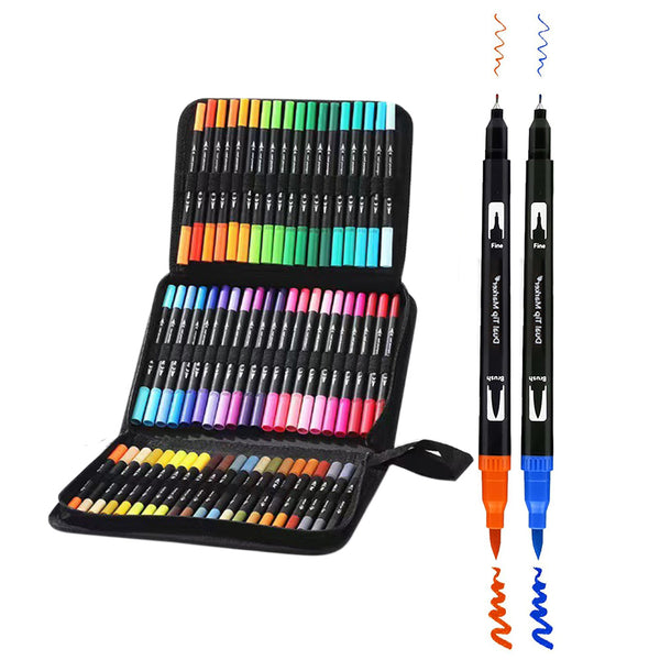 72-Color Dual Tip Markers for Coloring Books Calligraphy Drawing Sketching Style 2