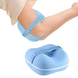 Knee Pillow with Ice Silk Pillowcase Leg Support Pillow with Elastic Strap for Side Sleeping