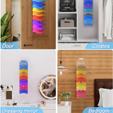 Multi-Tier Baseball Cap Organizer Wall Mounted Hat Storage Rack Display Holder White