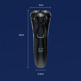 Electric Rotary Shaver for Men Wet & Dry Washable Razor with LCD Display