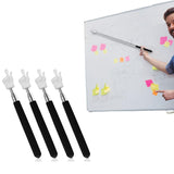 4Pcs Telescopic Teachers Pointer Extendable Hand Pointer Finger Pointer Stick Black