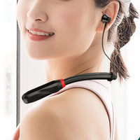 100 Hour Neckband Bluetooth Headphones Noise Cancelling English Version Black