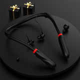 100 Hour Neckband Bluetooth Headphones Noise Cancelling English Version Black
