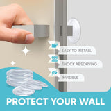 6Pcs Clear PVC Door Bumpers Reusable Adhesive Pads for Noise Reduction Wall Protection