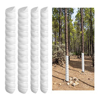 4 Pack Spiral Tree Guards Durable Plastic Trunk Protectors Against Rodents 2 Sizes