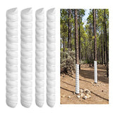 4 Pack Spiral Tree Guards Durable Plastic Trunk Protectors Against Rodents 2 Sizes