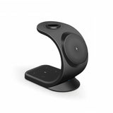 3-in-1 Magnetic Wireless Charging Station 15W Fast Charger for iPhone12 13 Black