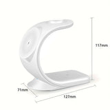3-in-1 Magnetic Wireless Charging Station 15W Fast Charger for iPhone12 13 White
