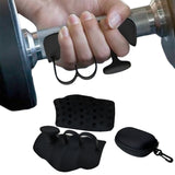 2Pcs Anti-Slip Workout Grips Ergonomic Silicone Weightlifting Gloves for Pull-Ups Gym Training Exercise Black