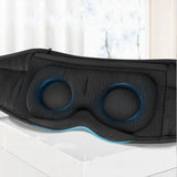 White Noise Bluetooth Sleep Mask – Timer & Blackout for Comfortable Sleep Black
