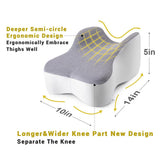 Orthopedic Memory Foam Knee Pillow for Side Sleepers and Leg Support
