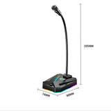 USB Desktop Microphone Plug & Play Omnidirectional Mic for PC & Laptop