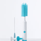 3-Piece USB Rechargeable Electric Baby Bottle Brush Set Blue