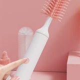 3-Piece USB Rechargeable Electric Baby Bottle Brush Set Pink