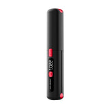 Cordless Ionic Hair Straightener Brush 2-in-1 Flat Iron for Straightening & Curling Black Red