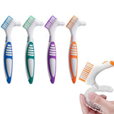 4-Pack Double-Head Denture Cleaning Brushes Toothbrushes for Denture Care