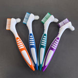 4-Pack Double-Head Denture Cleaning Brushes Toothbrushes for Denture Care