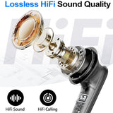 Wireless Bluetooth 5.3 In-Ear Earbuds with Mic – Deep Bass Stereo Headphones for Running & Workout White