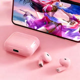 Wireless Bluetooth 5.3 In-Ear Earbuds with Mic – Deep Bass Stereo Headphones for Running & Workout Pink