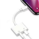2-in-1 Lightning to 3.5mm Headphone Jack and Charger Adapter – For Apple Devices