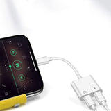 2-in-1 Lightning to 3.5mm Headphone Jack and Charger Adapter – For Apple Devices