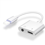 2-in-1 Lightning to 3.5mm Headphone Jack and Charger Adapter – For Apple Devices