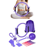 13Pcs Set Pilates Yoga Fitness Tools Pilates Ring Resistance Bands Yoga Ball for Core Toning Muscle Strengthening