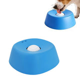 Dog Liquid Lick Bowl Slow Feeder with Rolling Ball for Wet Food and Liquid Blue