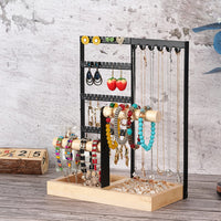 Wooden Jewelry Holder Rack Jewelry Display Stand Ring Bracelet Holder Organize