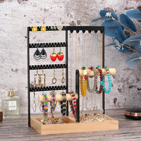 Wooden Jewelry Holder Rack Jewelry Display Stand Ring Bracelet Holder Organize