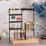 Wooden Jewelry Holder Rack Jewelry Display Stand Ring Bracelet Holder Organize