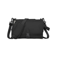 Portable Diaper Changing Pad with Shoulder Strap Water-resistant Diaper Changing Bag Black