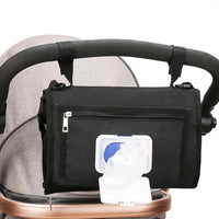 Portable Diaper Changing Pad with Shoulder Strap Water-resistant Diaper Changing Bag Black