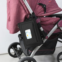 Portable Diaper Changing Pad with Shoulder Strap Water-resistant Diaper Changing Bag Black