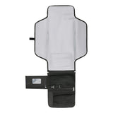 Portable Diaper Changing Pad with Shoulder Strap Water-resistant Diaper Changing Bag Black