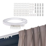 5M  Bendable Curtain Track Flexible Rail for Wall or Ceiling Mount White