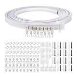 5M  Bendable Curtain Track Flexible Rail for Wall or Ceiling Mount White